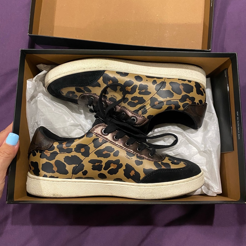Coach leopard print shoes